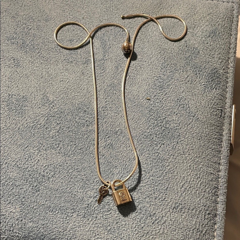 Pandora essence necklace with lock and key charm from Pandora